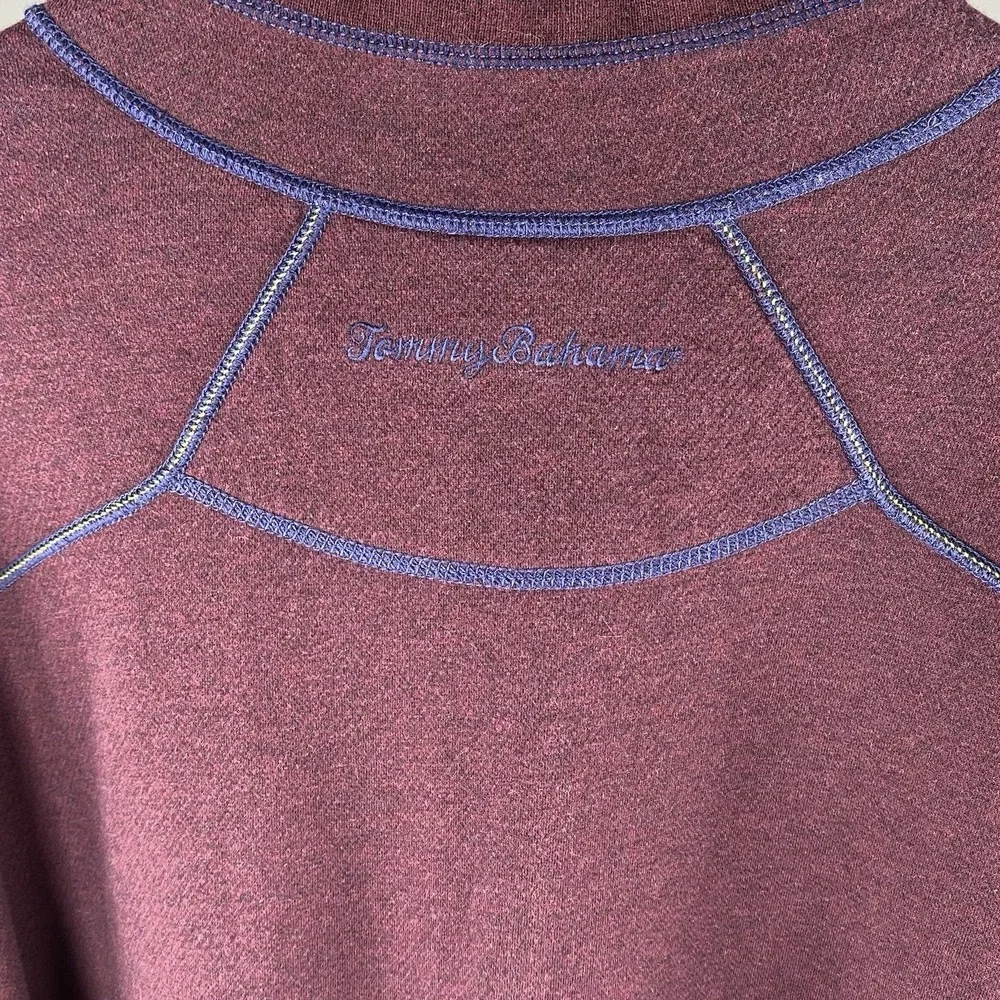 Tommy Bahama Flipshore Reversible Half-Zip Sweatshirt 3XLT Blue Burgundy Preppy